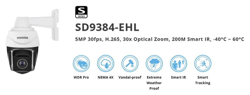 Outdoor Speed Dome; 5MP; 30x Optical Zoom; 200M IR; WDR PRO; 360° Continuous Pan; Human Only Tracking